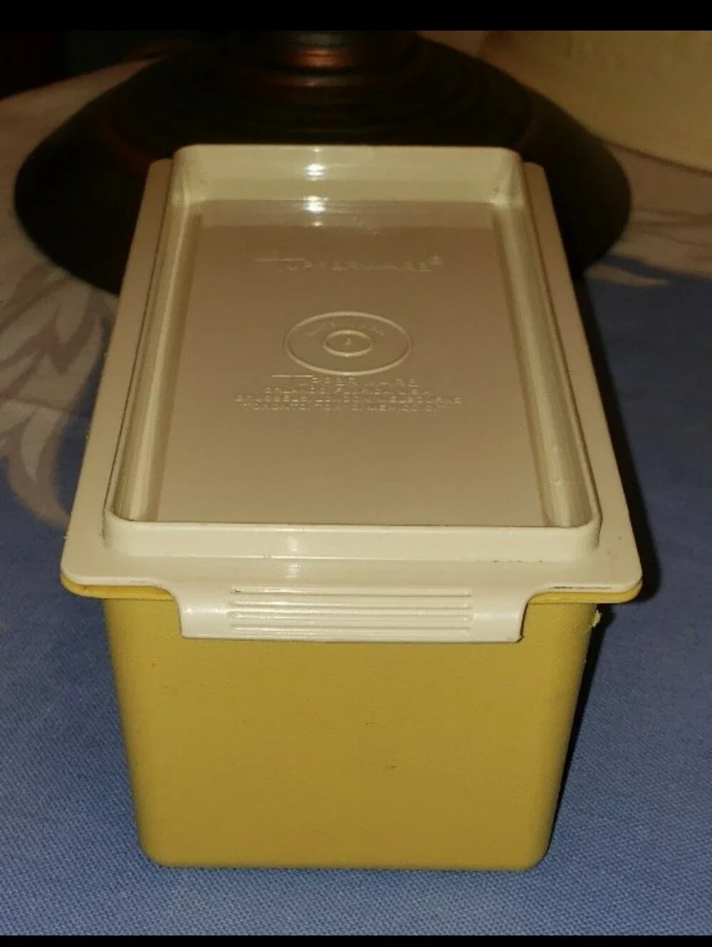 Vintage Harvest Gold & Cream Tupperware Butter Keeper
